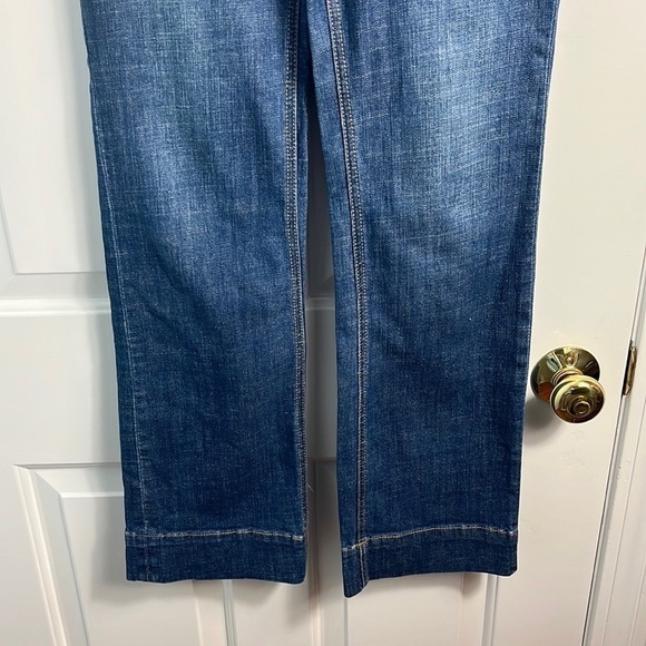Anthropologie Pilcro Boho 90s Straight Leg High Waist Tie Front Jeans - Picture 4 of 13